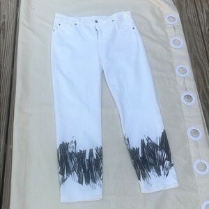 Stylish White and Black Women's Pants